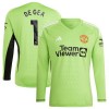 Maglia da Calcio Portiere a Maniche Lunghe Manchester United De Gea 1 Casa 2023-24 per Uomo